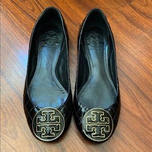 Tory Burch Black Quilted Ballet Flats Size 6